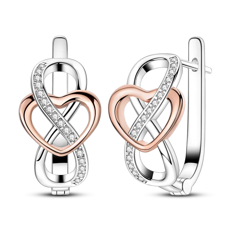 Elegantly Shaped Sparkling Pave Earrings