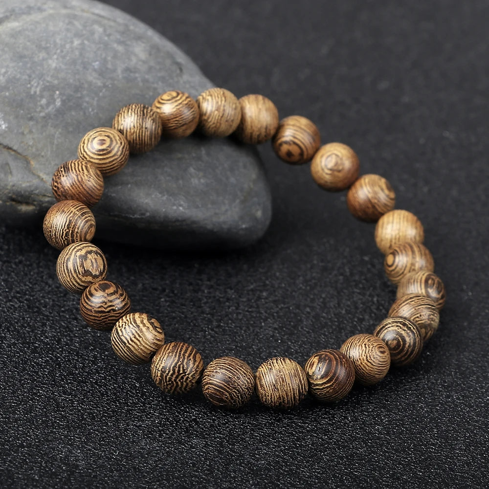 Unique Natural Wooden Beads Bracelet