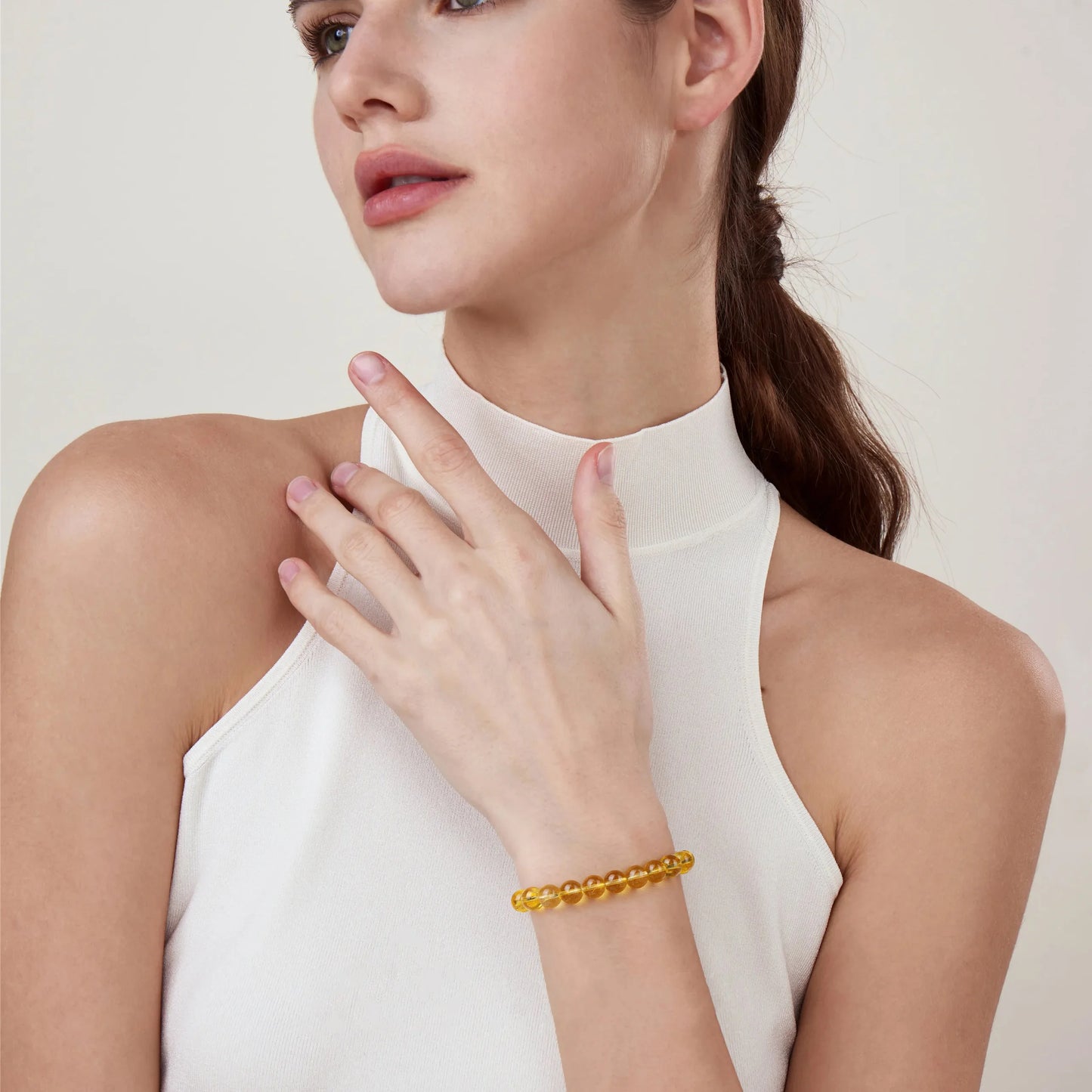 Chakra Colored Natural Stone Beads Bracelet