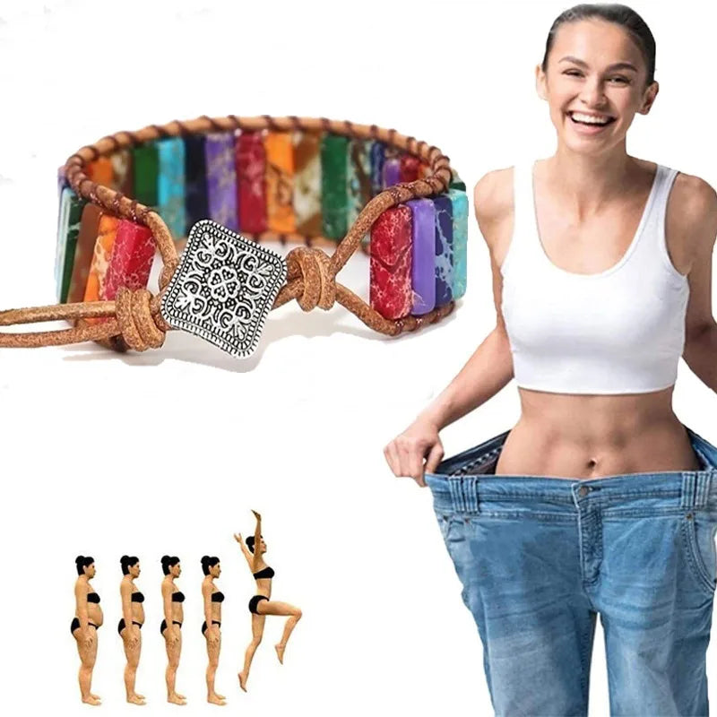 Natural Gem Stone Gypsy Bracelet