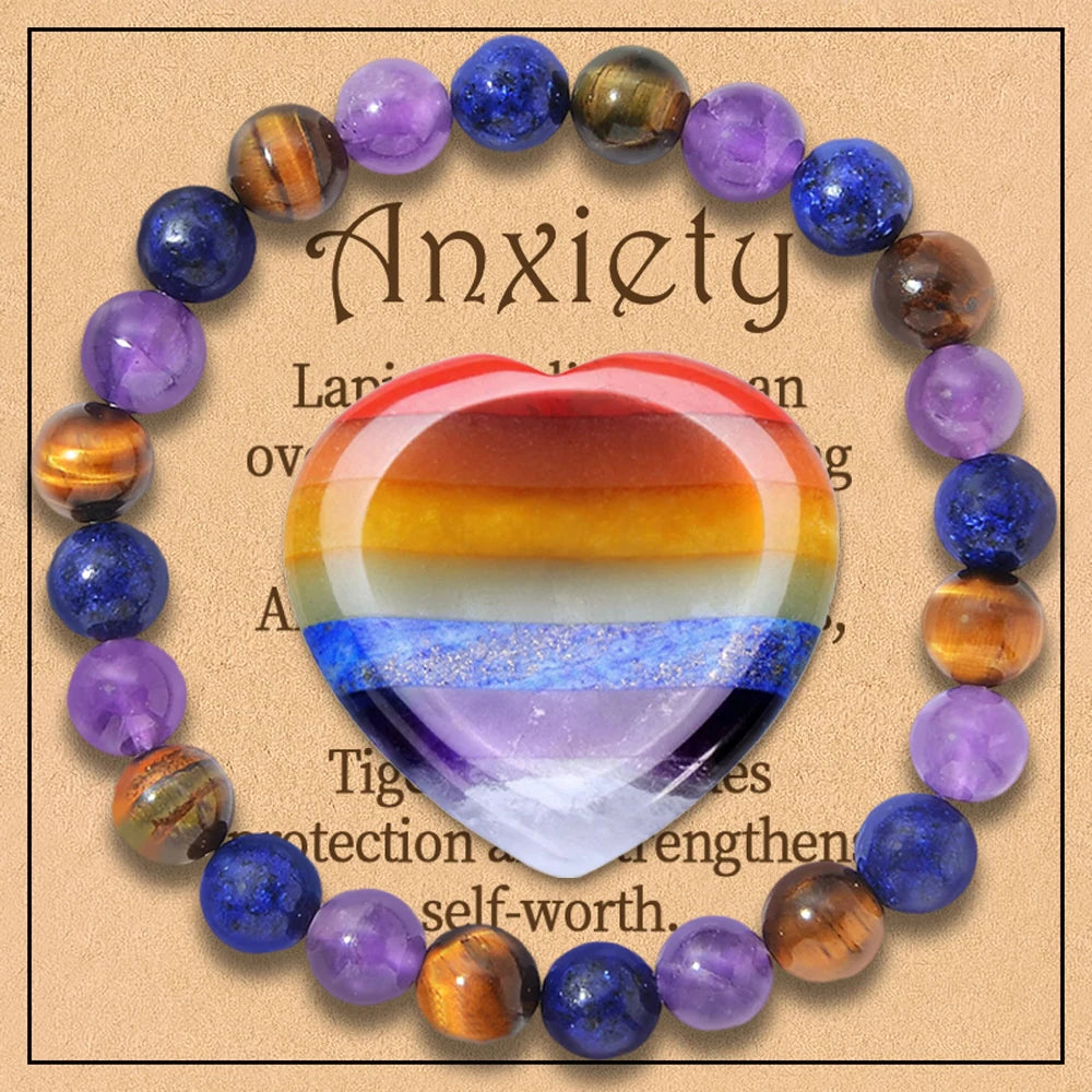 Royal Purple Power Elimination Healing Crystals Bracelets