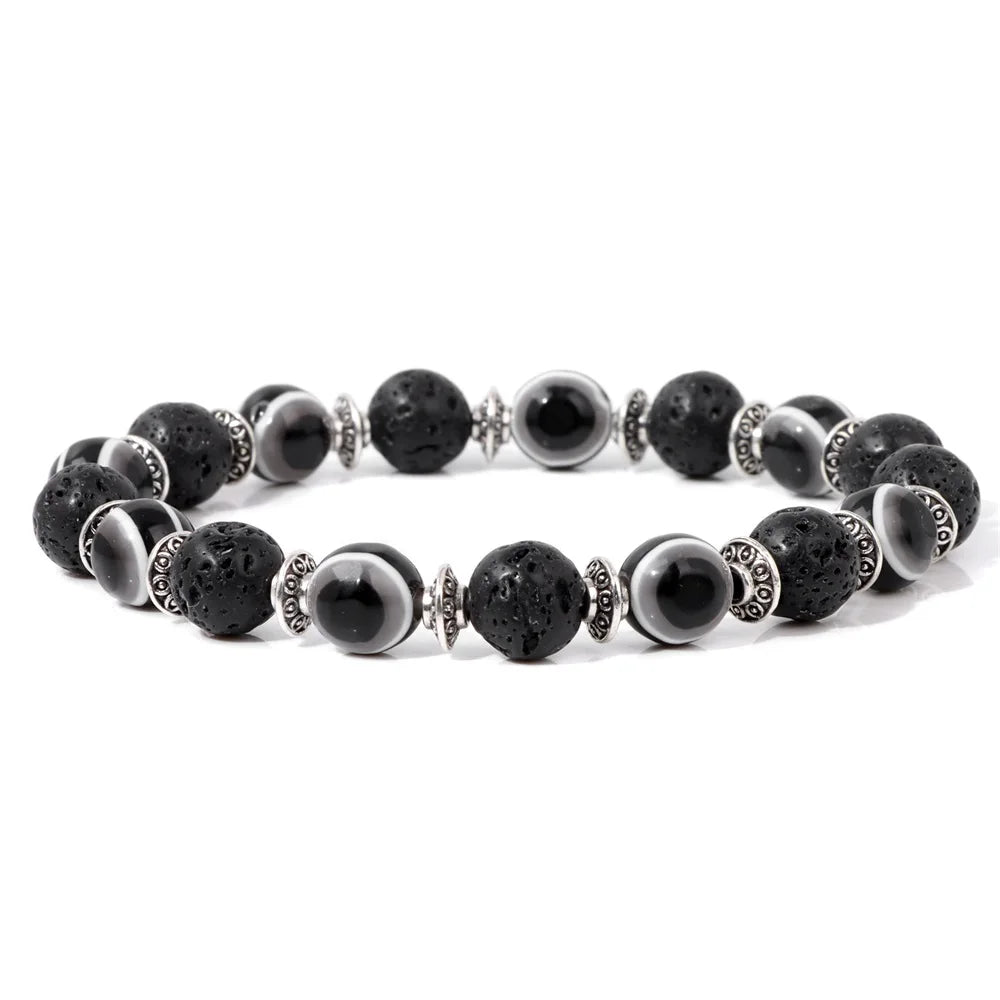 Lucky Blue Evil Eye Beads Bracelet Set