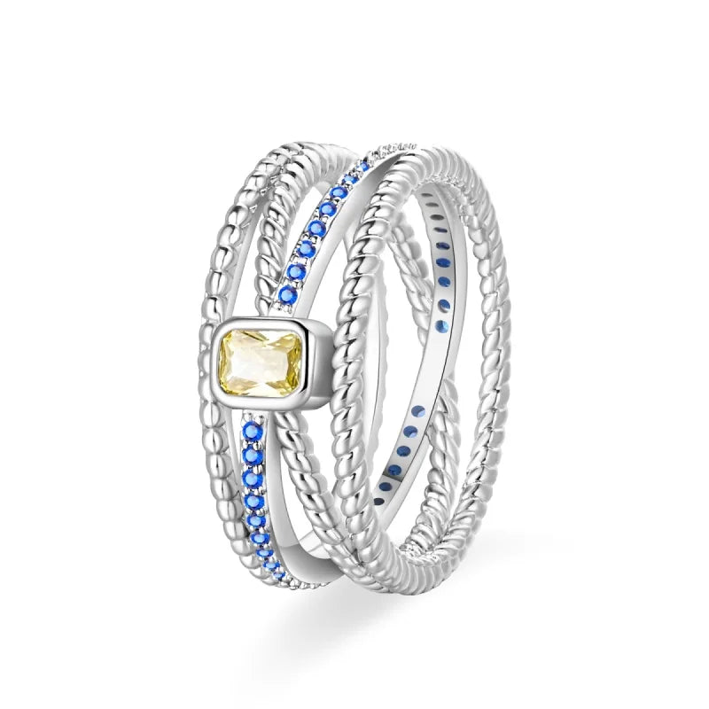 Floral Heart-Shaped Crown Rings