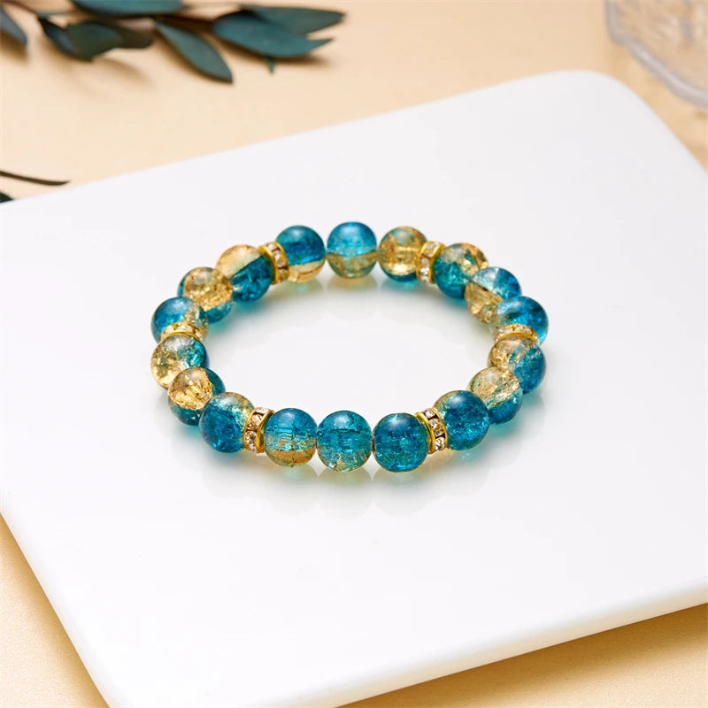 Ocean Cave Colorful Reef Crystal Glass Charm Bracelets