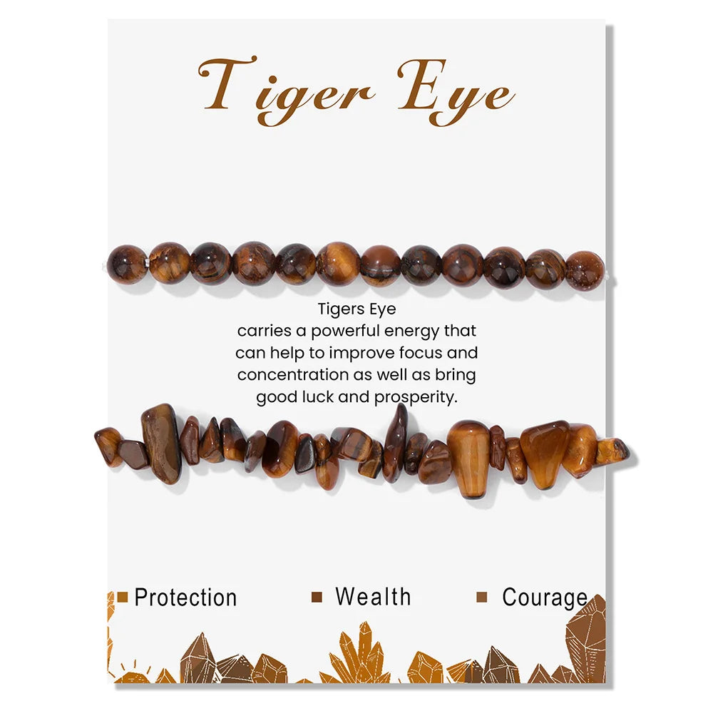 Double Crystal Stone Bracelets With Inspirational Cards