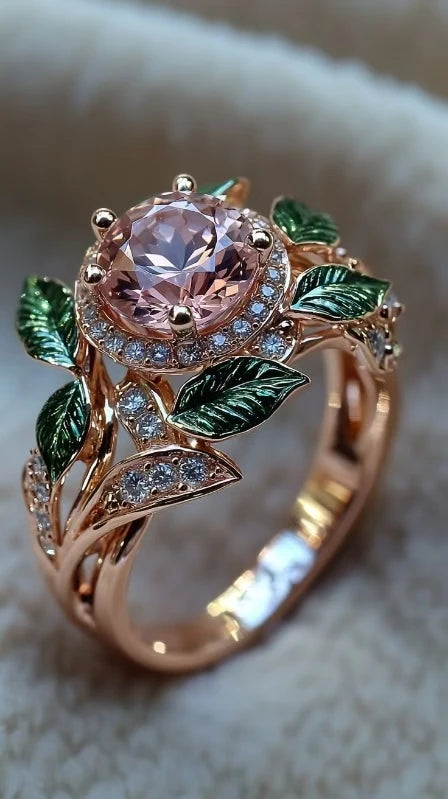 Exquisite Decor Floral Butterfly Pattern Ring