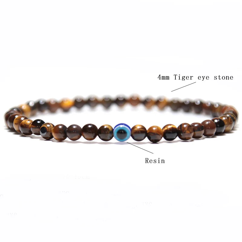 Protection Evil Eye Natural Stone Bracelet
