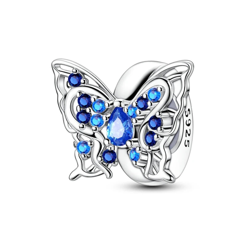Empress Blue Platinum Pendant Charms Beads