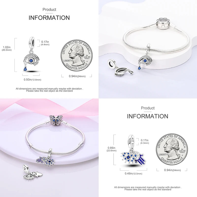 Sparkling Horus Eye Best Wishes Lucky Charms Pendants