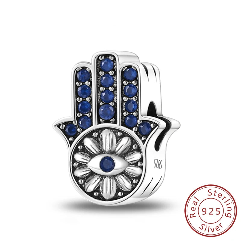 Dreamy Blue & Silver Charm Pendants