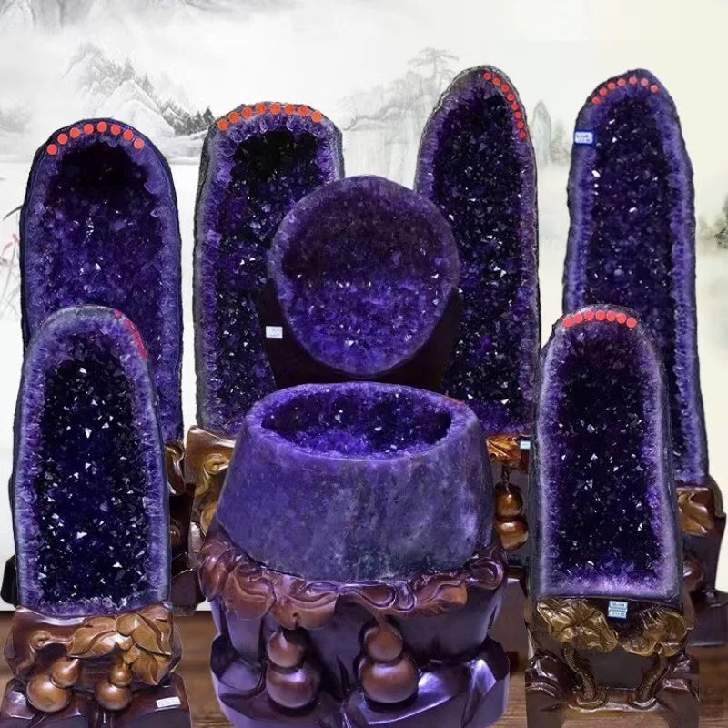 Uruguay Amethyst Cave Purple Deode Ornaments Treasure Basin