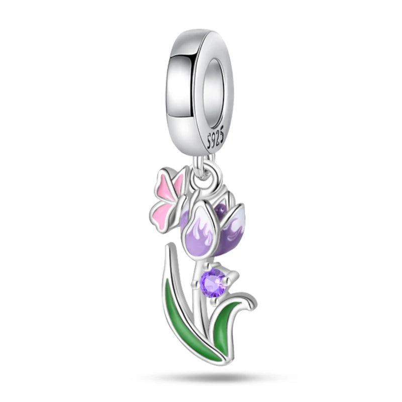 Romantic Bouquet Flower Love Language Theme Charms