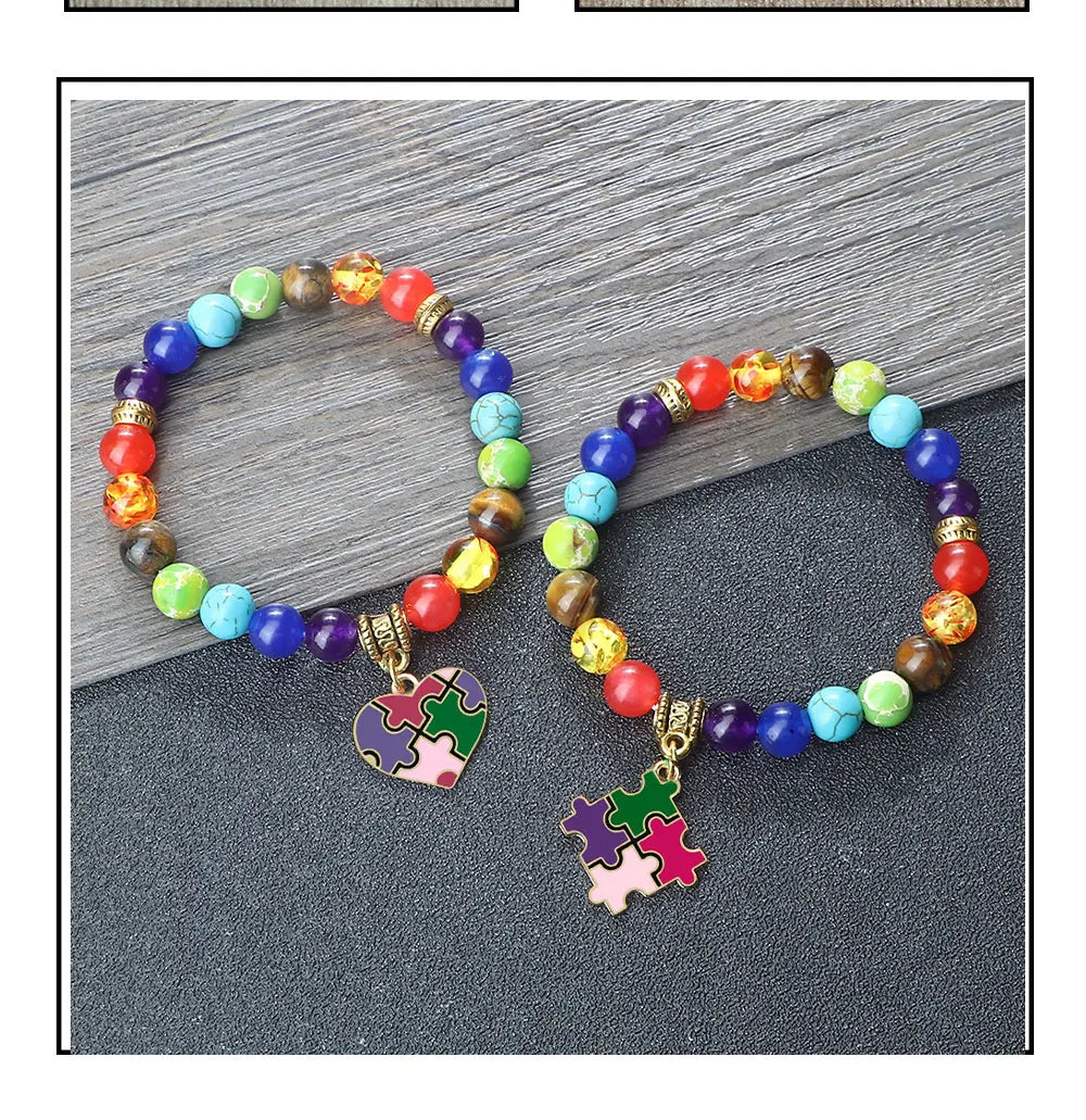 Mental Health Awareness "Autism Puzzle" Healing Bracelets