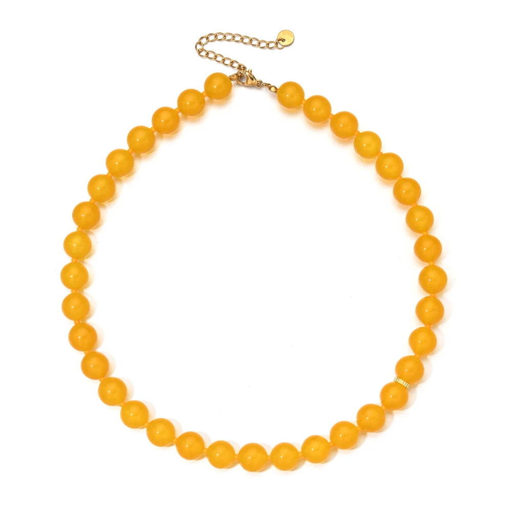 Mesmerizing Multicolored Agate Natural Stone Necklace