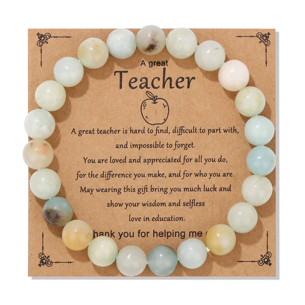 Teachers Appreciation Prosperity Bracelet With Card