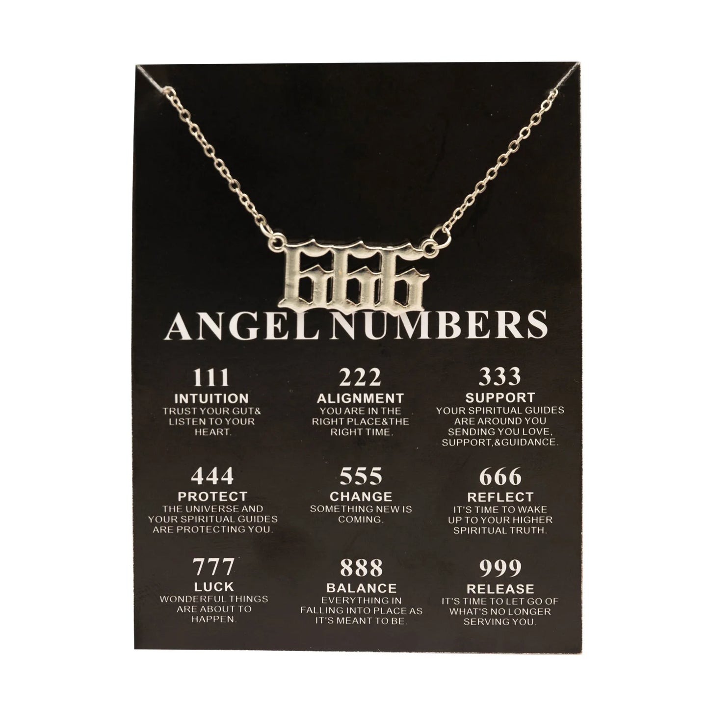 Lucky Angel Numbers Wish Pendant Necklace