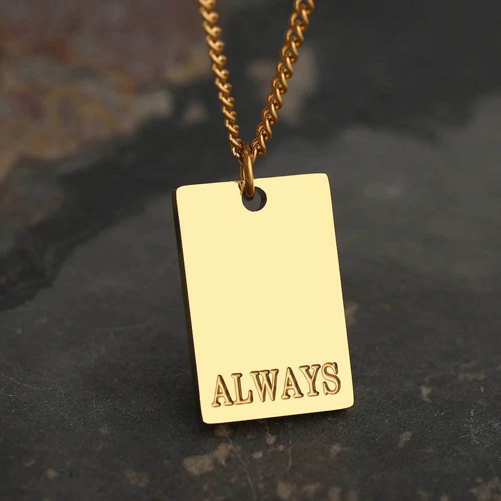 Meaningful Motivational Words Pendant Collar Necklace