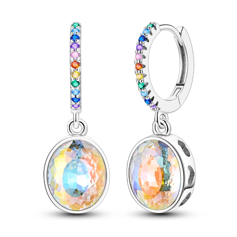 Elegantly Shaped Sparkling Pave Earrings