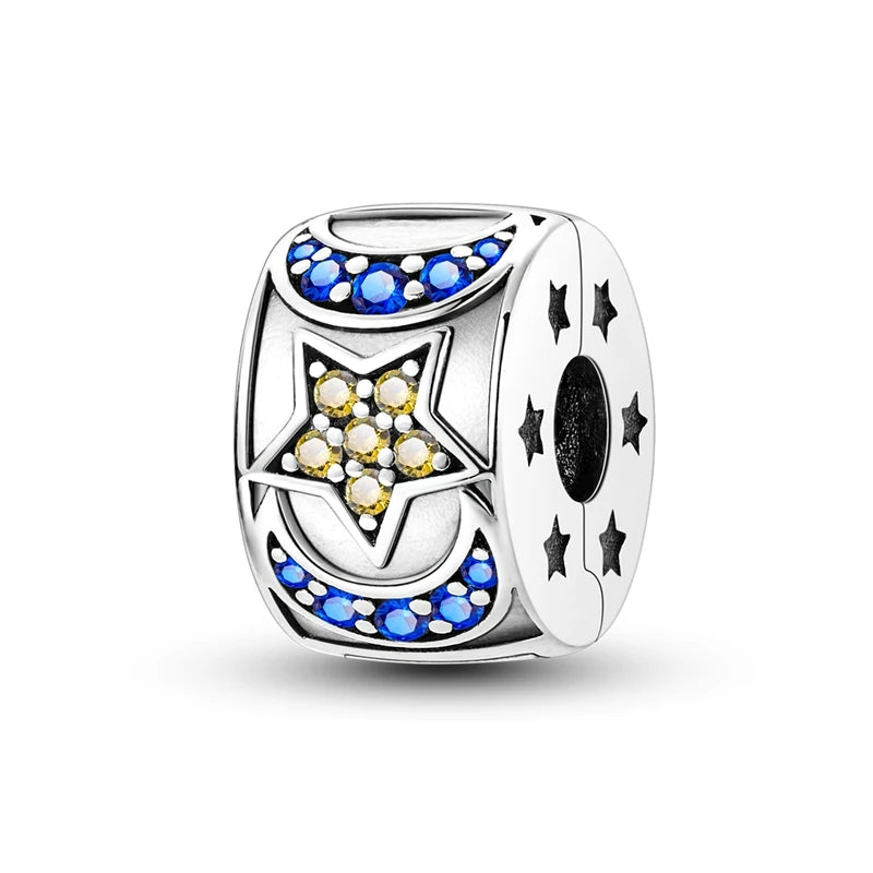 Zodiac Constellation Months Round Birthstone Charm Beads