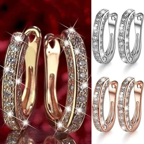 Luxury Rhinestone Clip on Earrings