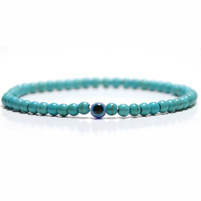 Protection Evil Eye Natural Stone Bracelet