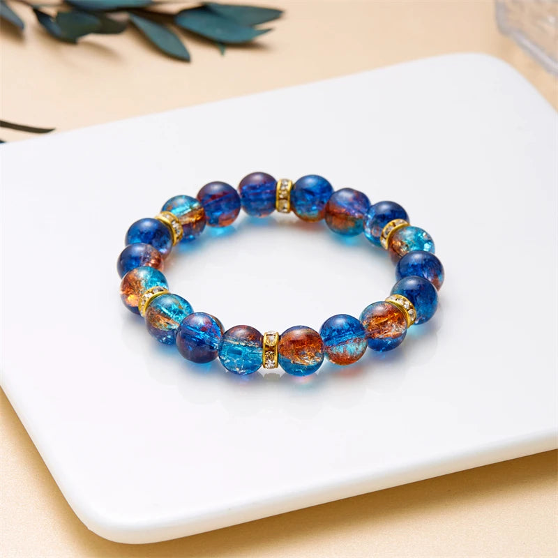Ocean Cave Colorful Reef Crystal Glass Charm Bracelets