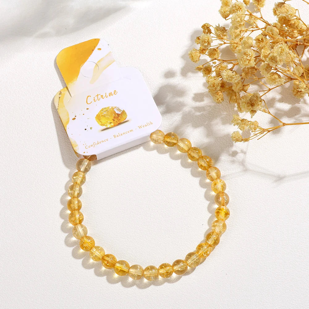 Chakra Colored Natural Stone Beads Bracelet