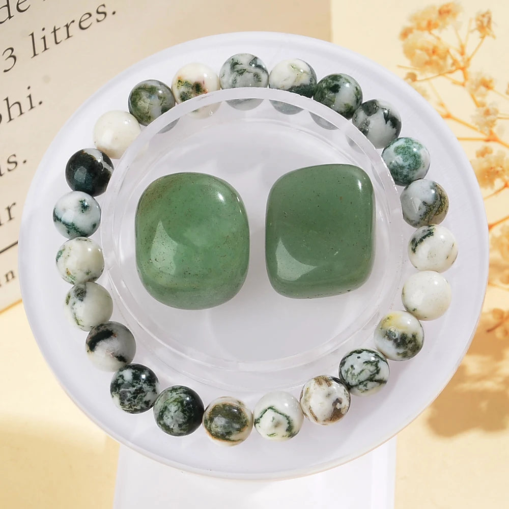 Tranquility Natural Crystal Triple Protection Bracelet