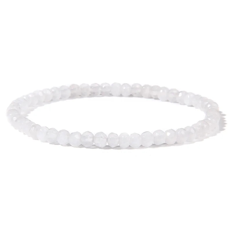 Colorful Faceted Natural Gem Stone Bead Bracelet