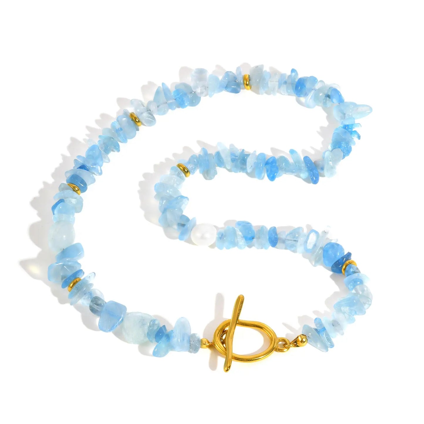 Blue Waters Unique Gravel Stone Necklaces