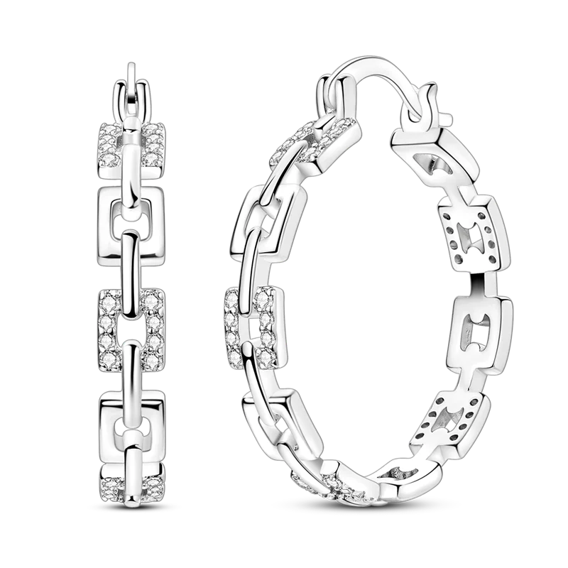 Elegantly Shaped Sparkling Pave Earrings