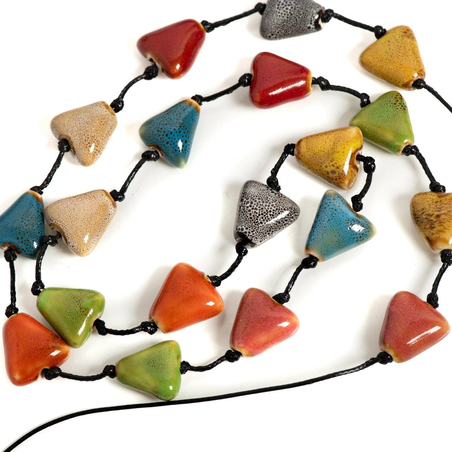 Colorful Triangle Ceramic Dual-use Necklace Bracelet