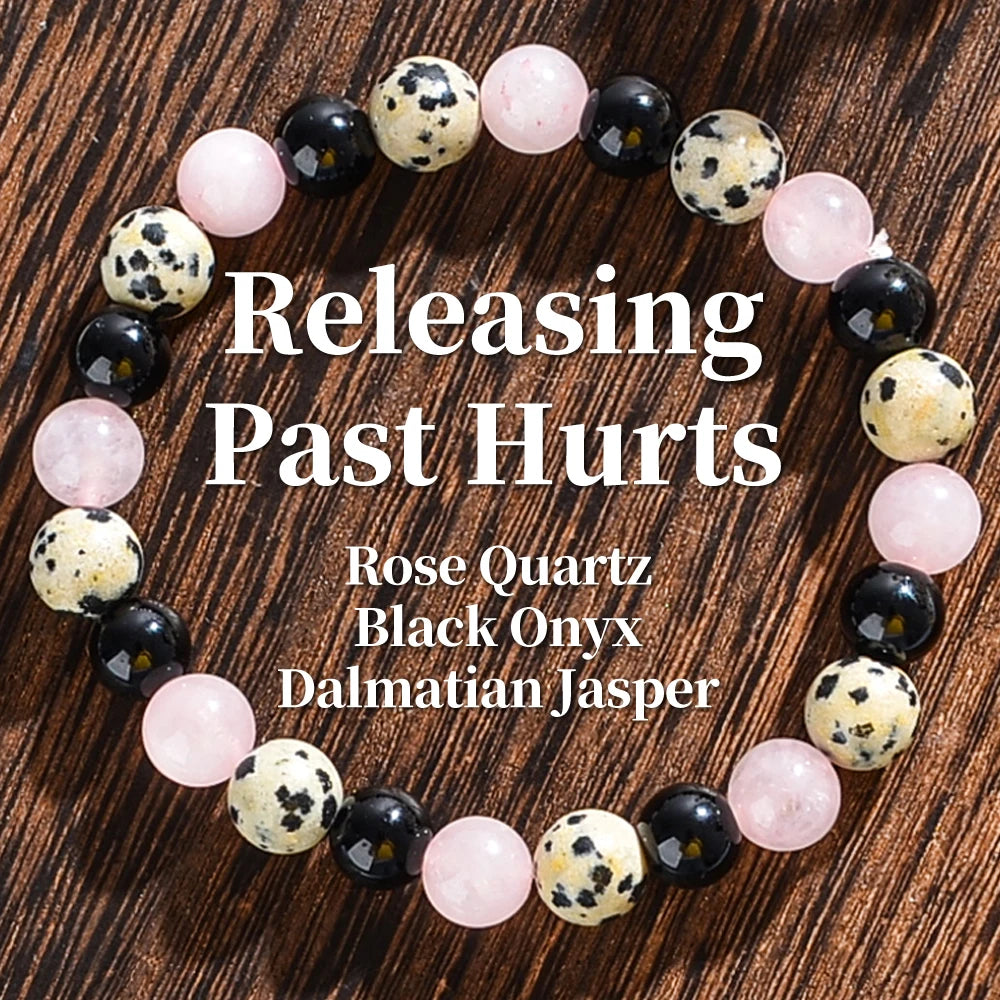 Dalmatian Spotted Releasing Crystal Gemstone Bracelets