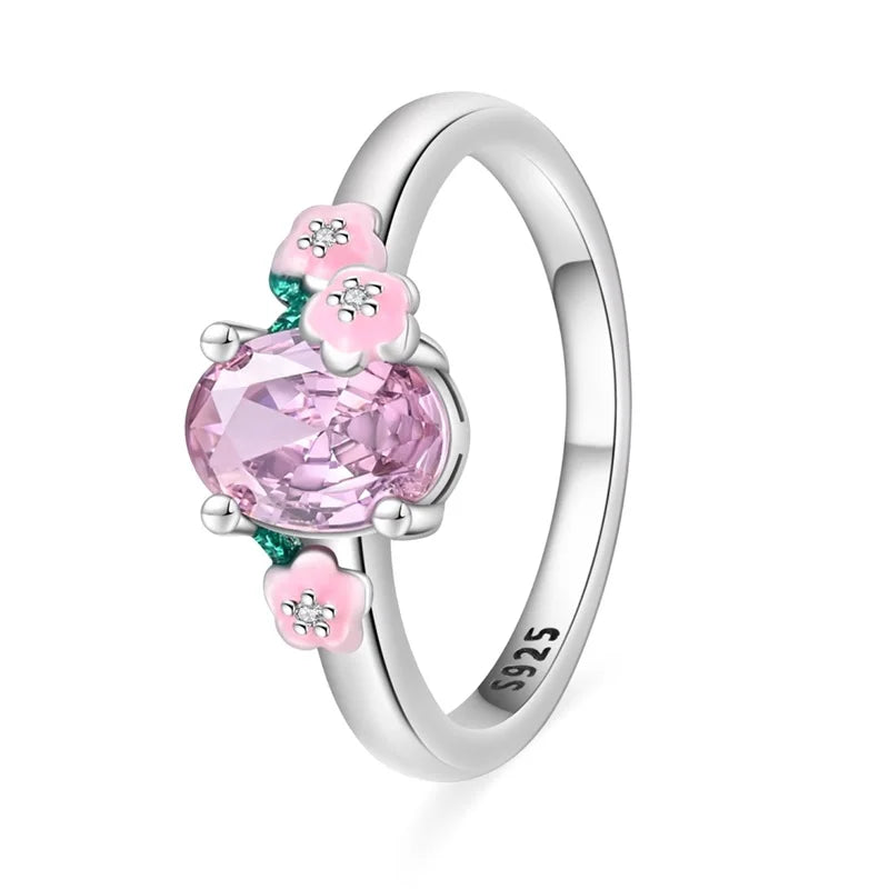 Floral Heart-Shaped Crown Rings