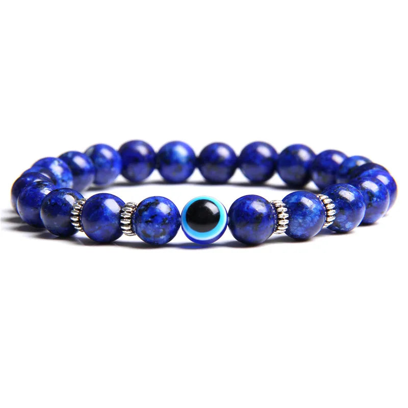 Lucky Blue Evil Eye Beads Bracelet Set