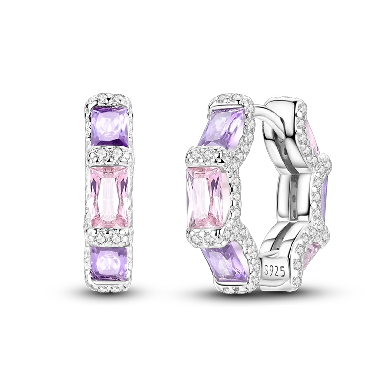 Elegantly Shaped Sparkling Pave Earrings