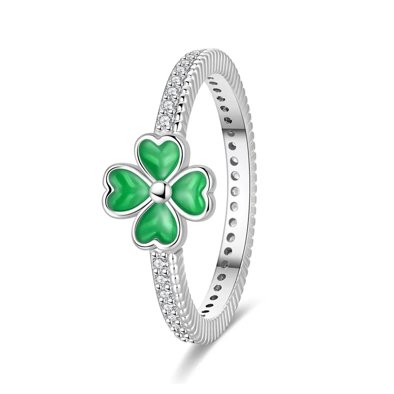 Floral Heart-Shaped Crown Rings