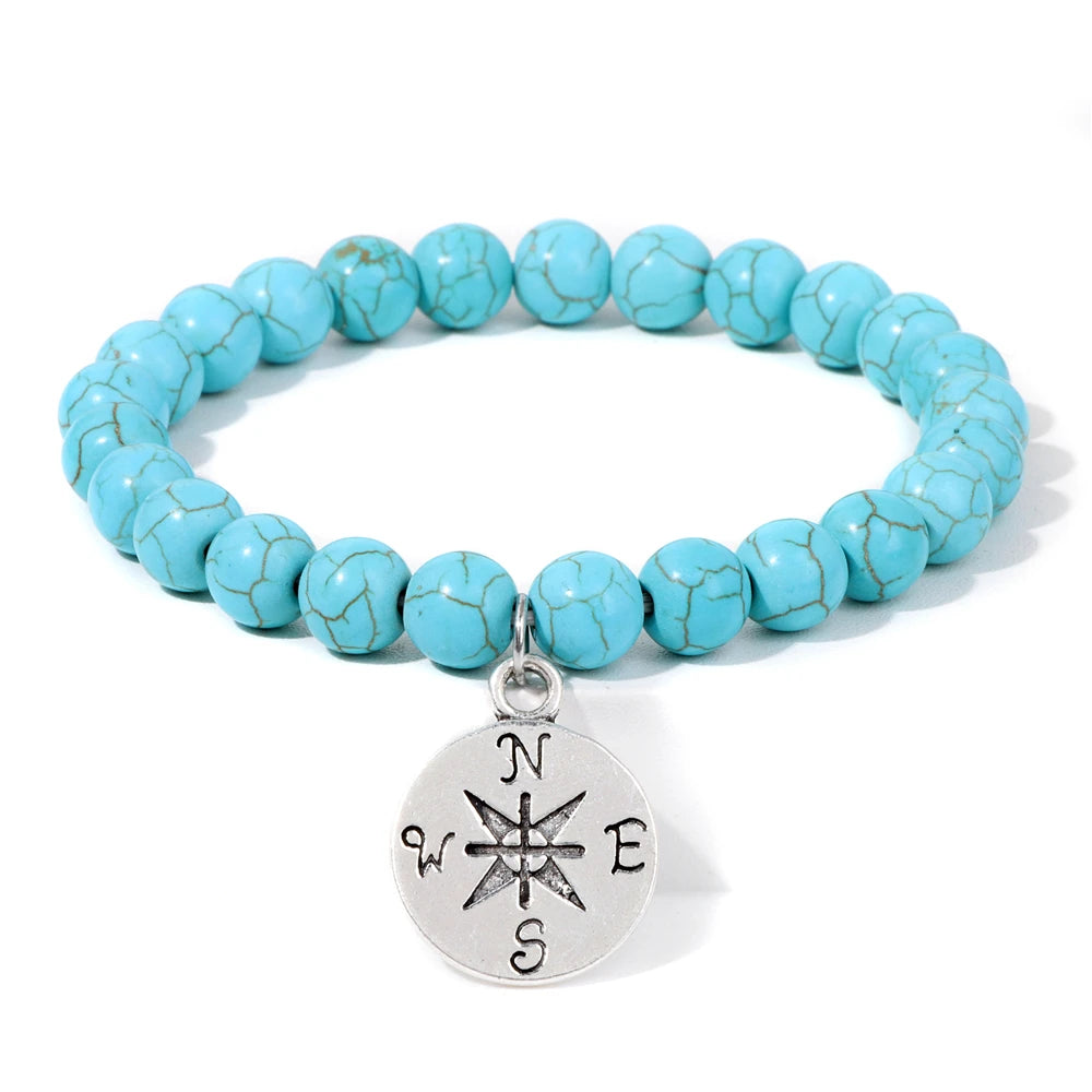 New Blue Turquoises Stone Charm Series Bracelets
