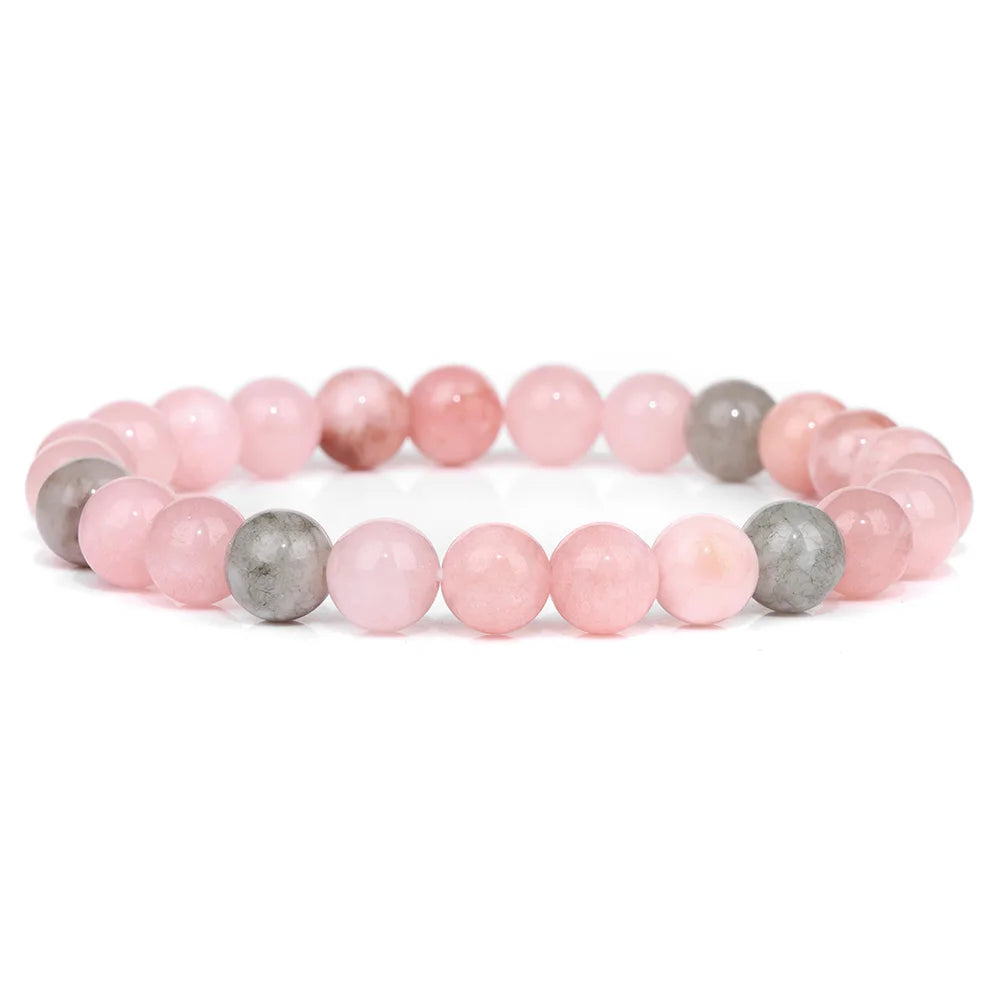 Pink Stone Series Beaded Bracelets