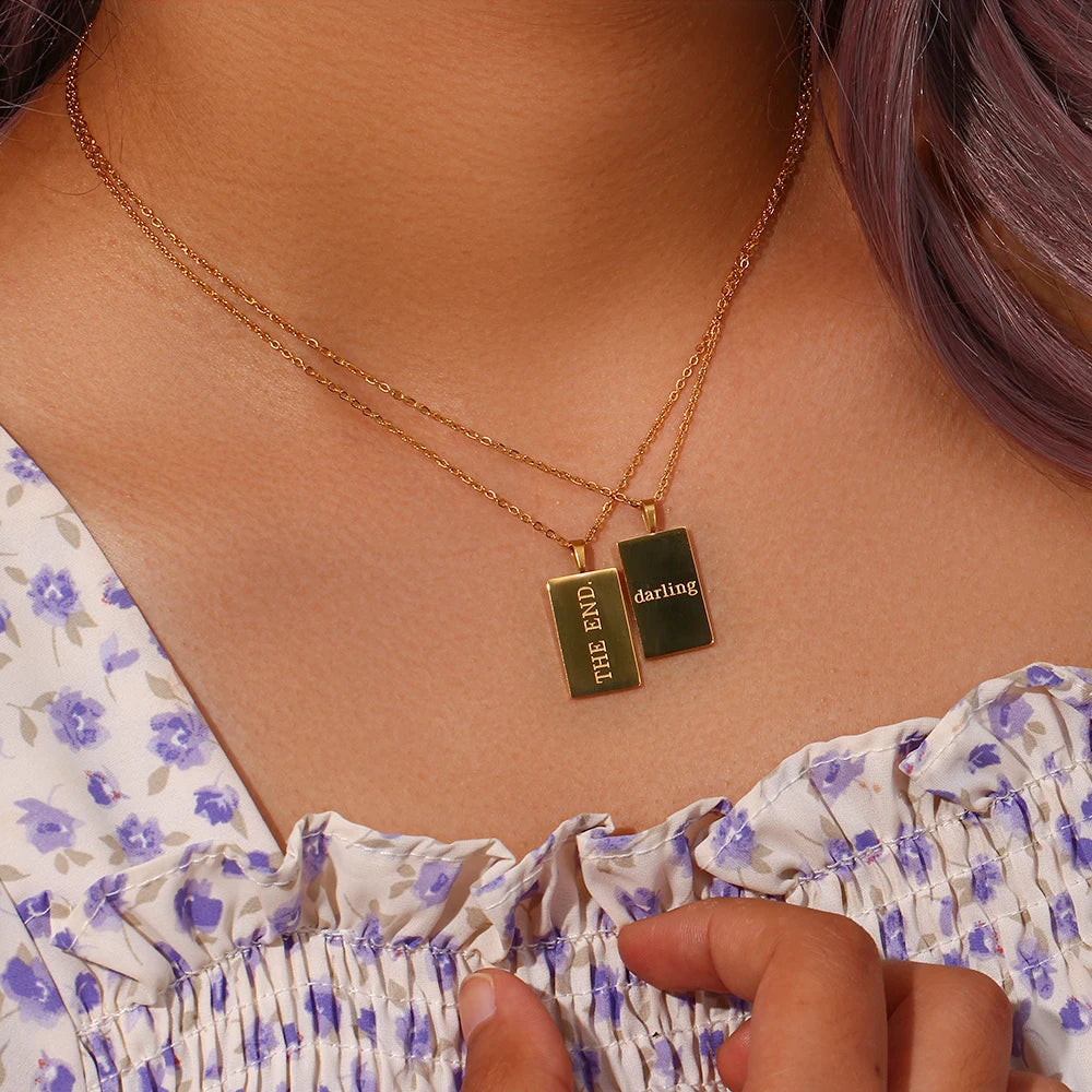 Individuality Message Tarot 18k Gold Necklaces
