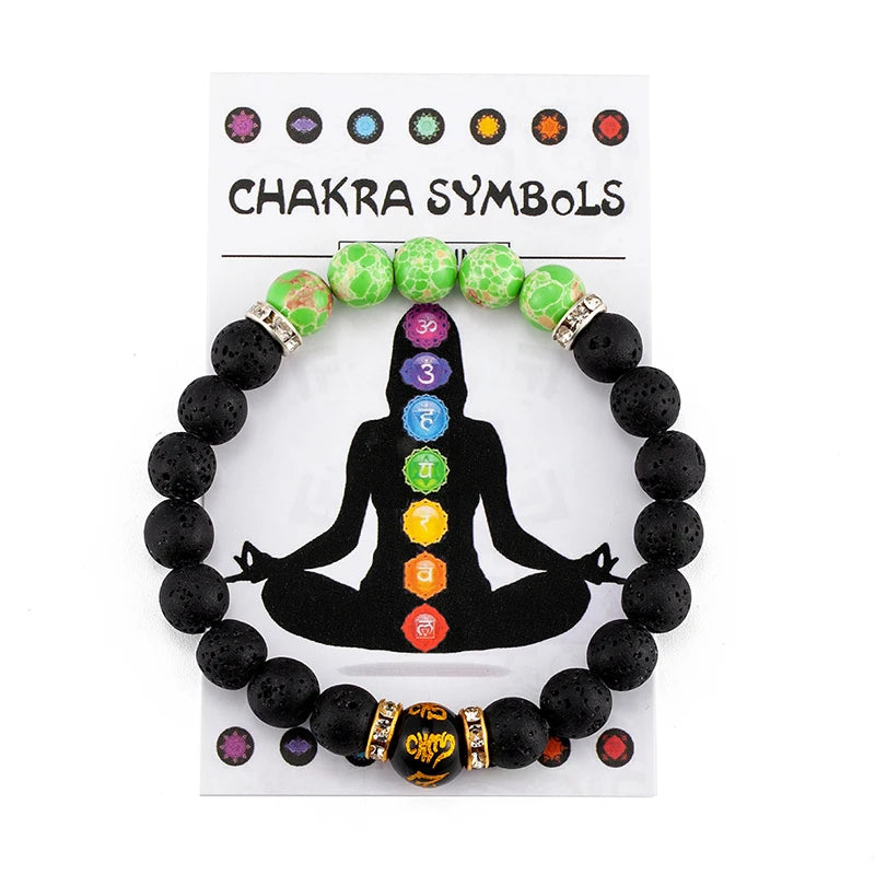 Natural Crystal Healing Mix 7 Chakra Bracelet