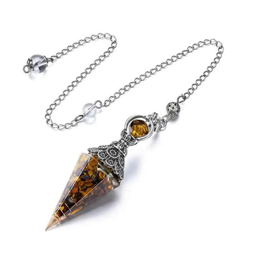 Ancient Antique Chakra Crystals Pendulum
