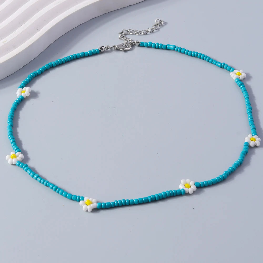 Colorful Spring Flower Seed Necklace