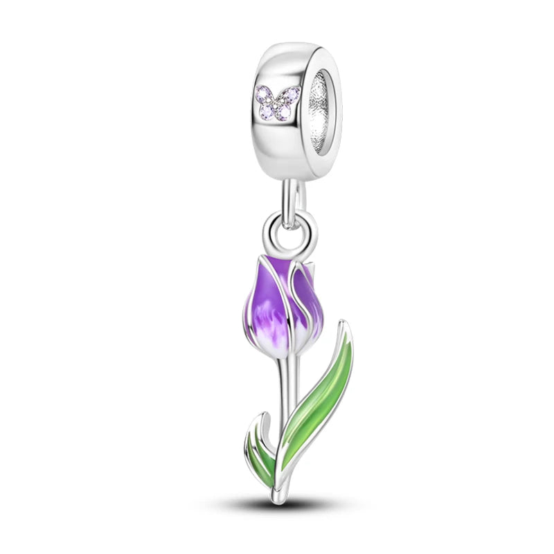 Romantic Bouquet Flower Love Language Theme Charms