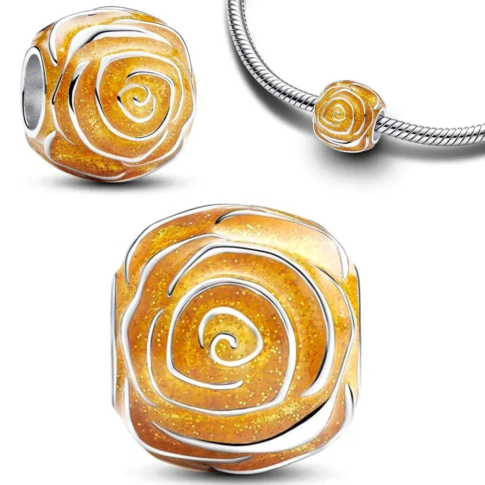 Glittering Gold Mixed Sparkling Charm Pendants