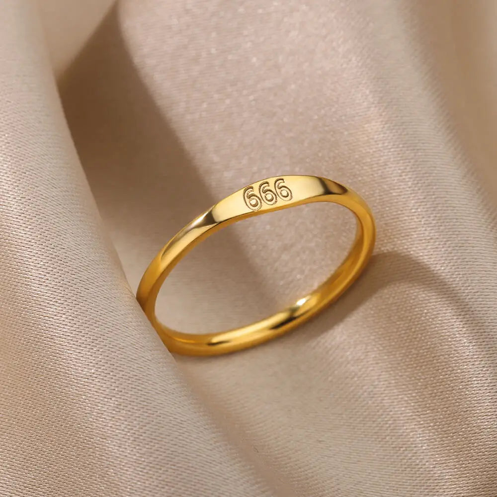 Gold Angel Number Rings