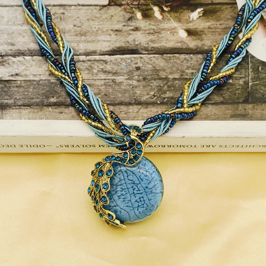 Crystal Gem Stone Pendant Necklaces