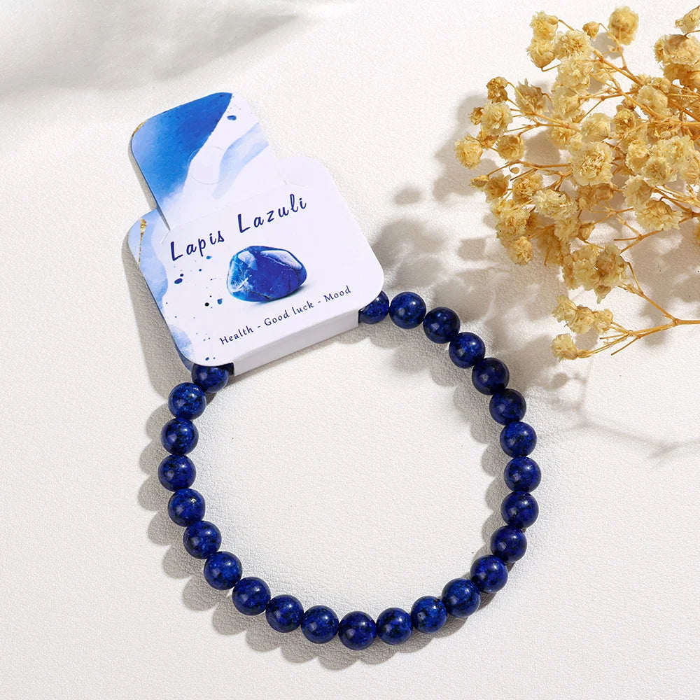 Chakra Colored Natural Stone Beads Bracelet