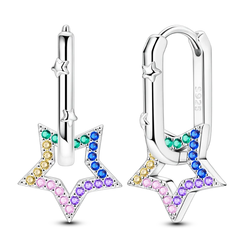 Elegantly Shaped Sparkling Pave Earrings