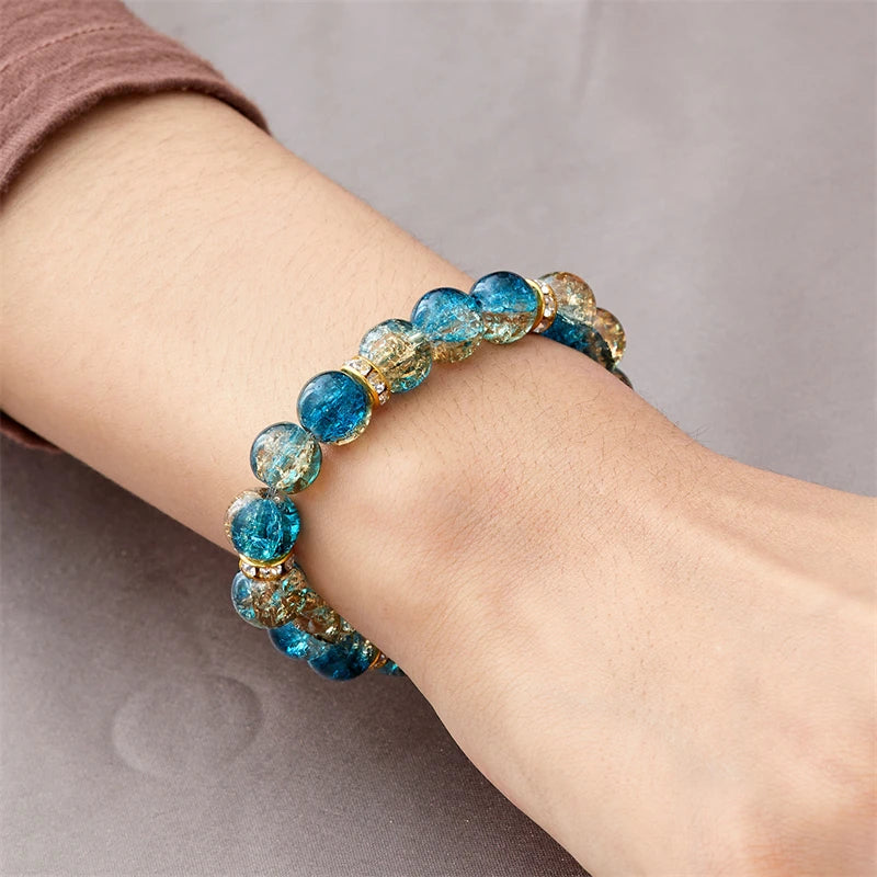 Ocean Cave Colorful Reef Crystal Glass Charm Bracelets